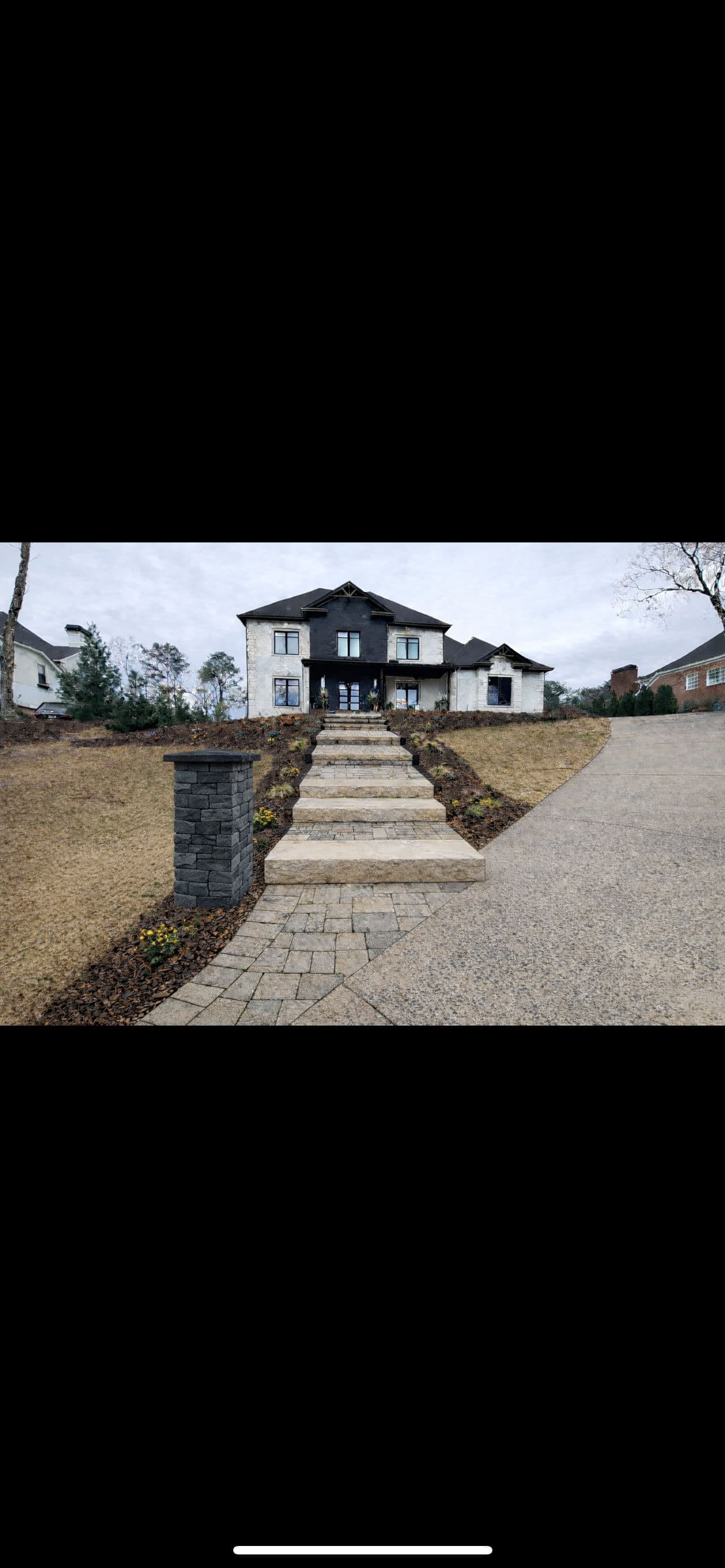 Project Elegant Front Pathway Installation with AI Design image