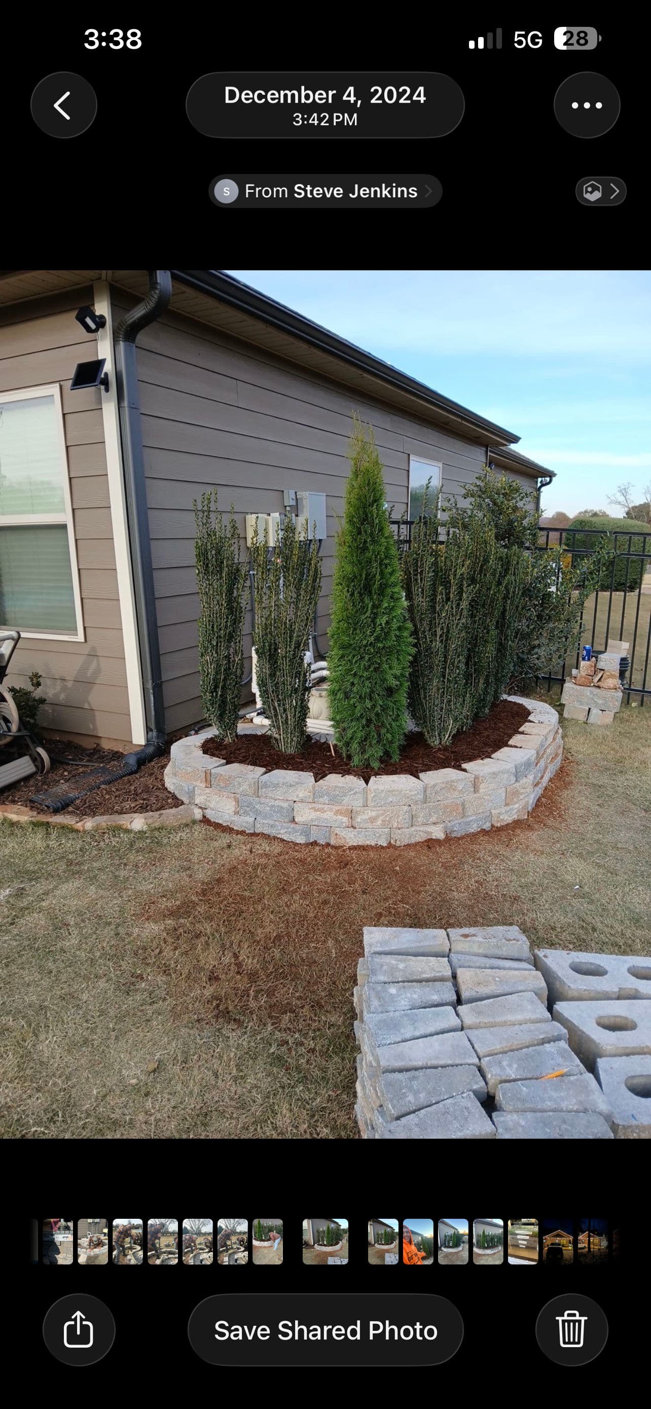 Beautiful Garden Bed and Privacy Hedges in Braselton Georgia