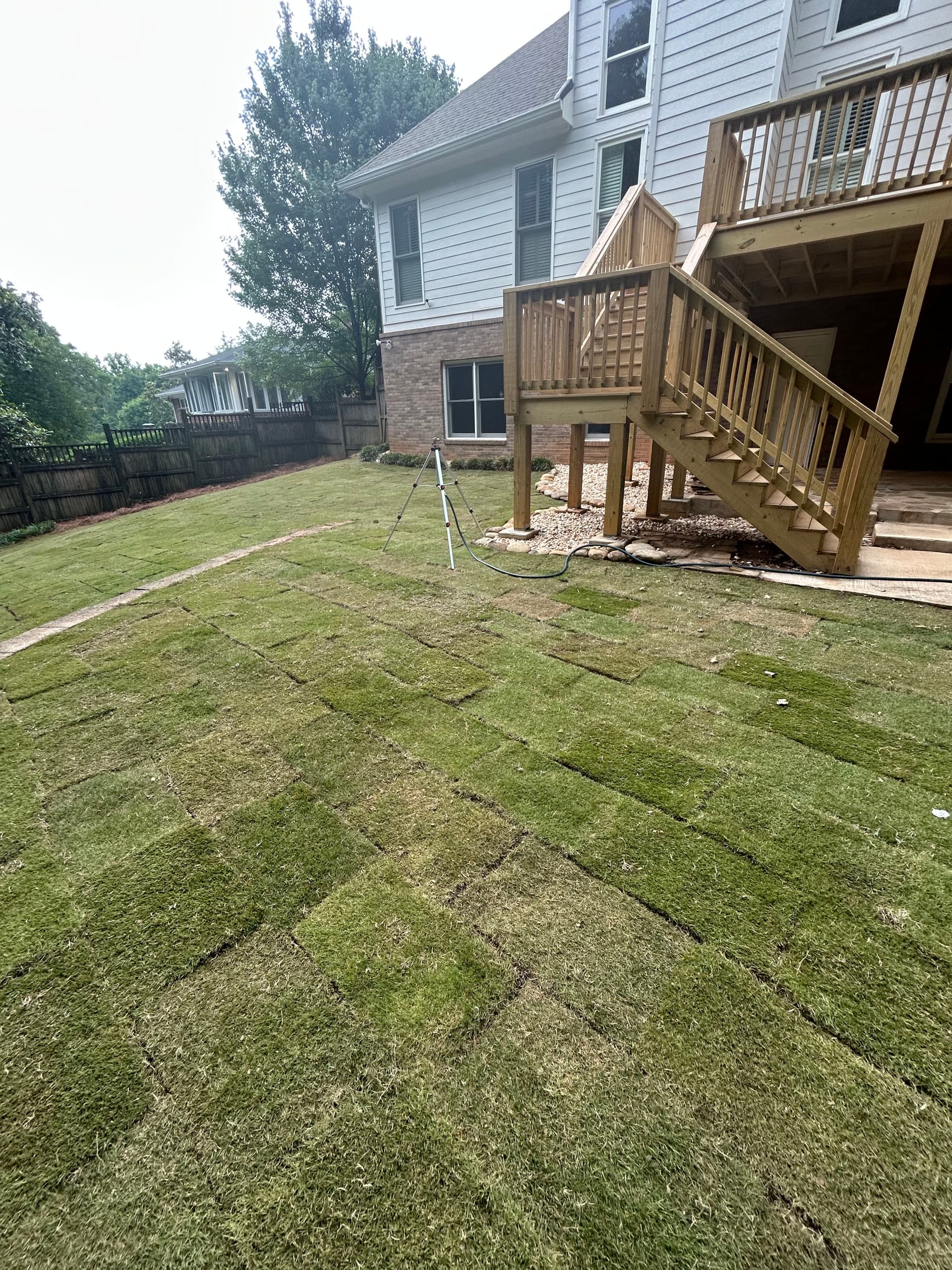 Fresh Sod and Retaining Wall Install in Gainesville image