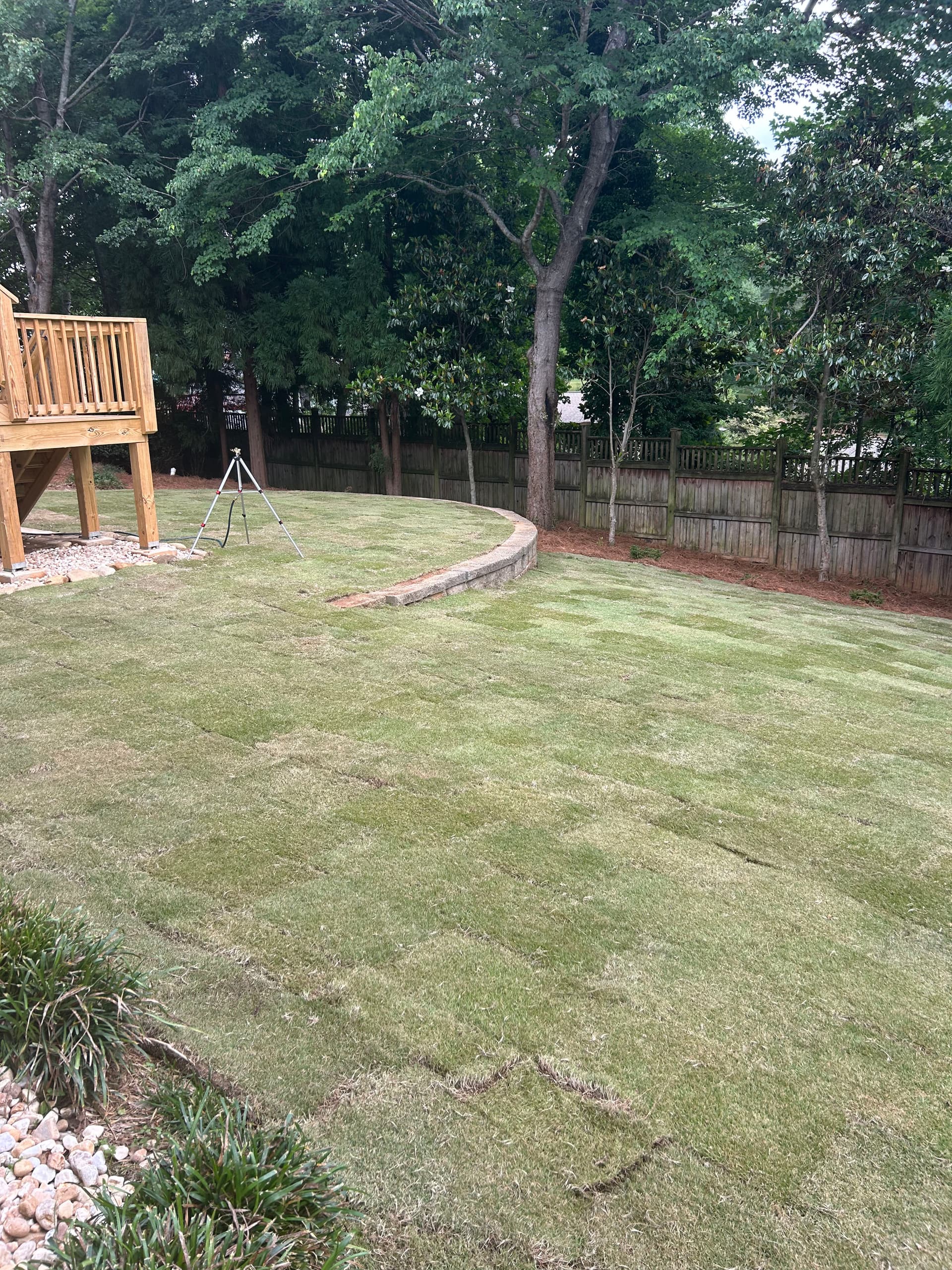 Gallery photos for Fresh Sod and Retaining Wall Install in Gainesville: Image #3
