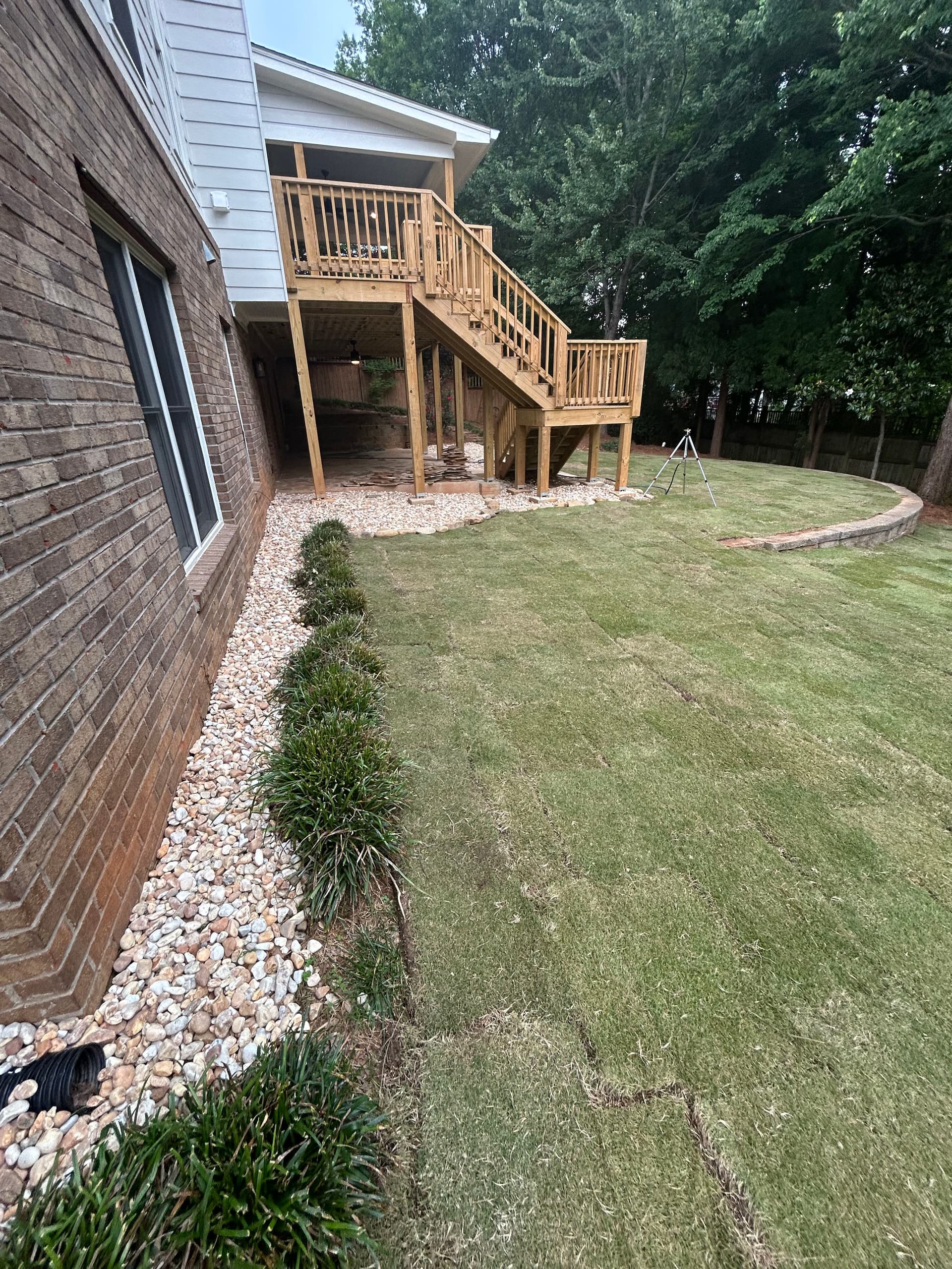 Gallery photos for Fresh Sod and Retaining Wall Install in Gainesville: Image #2